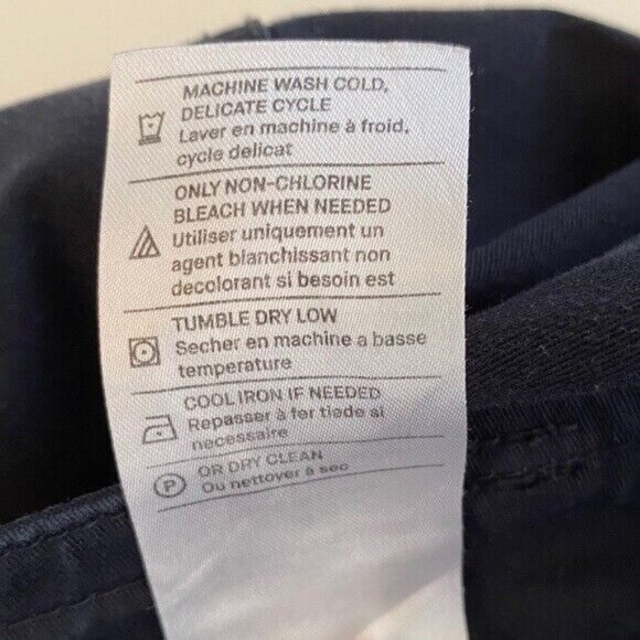 Vince Womens 4 Washed Japanese‎ Cotton Navy Blue Pants Straight Leg Minimalist - Picture 9 of 9